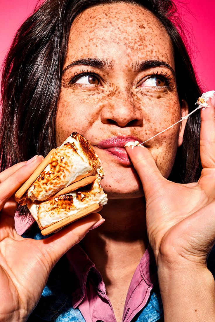 Guest enjoying a toasted sandwich