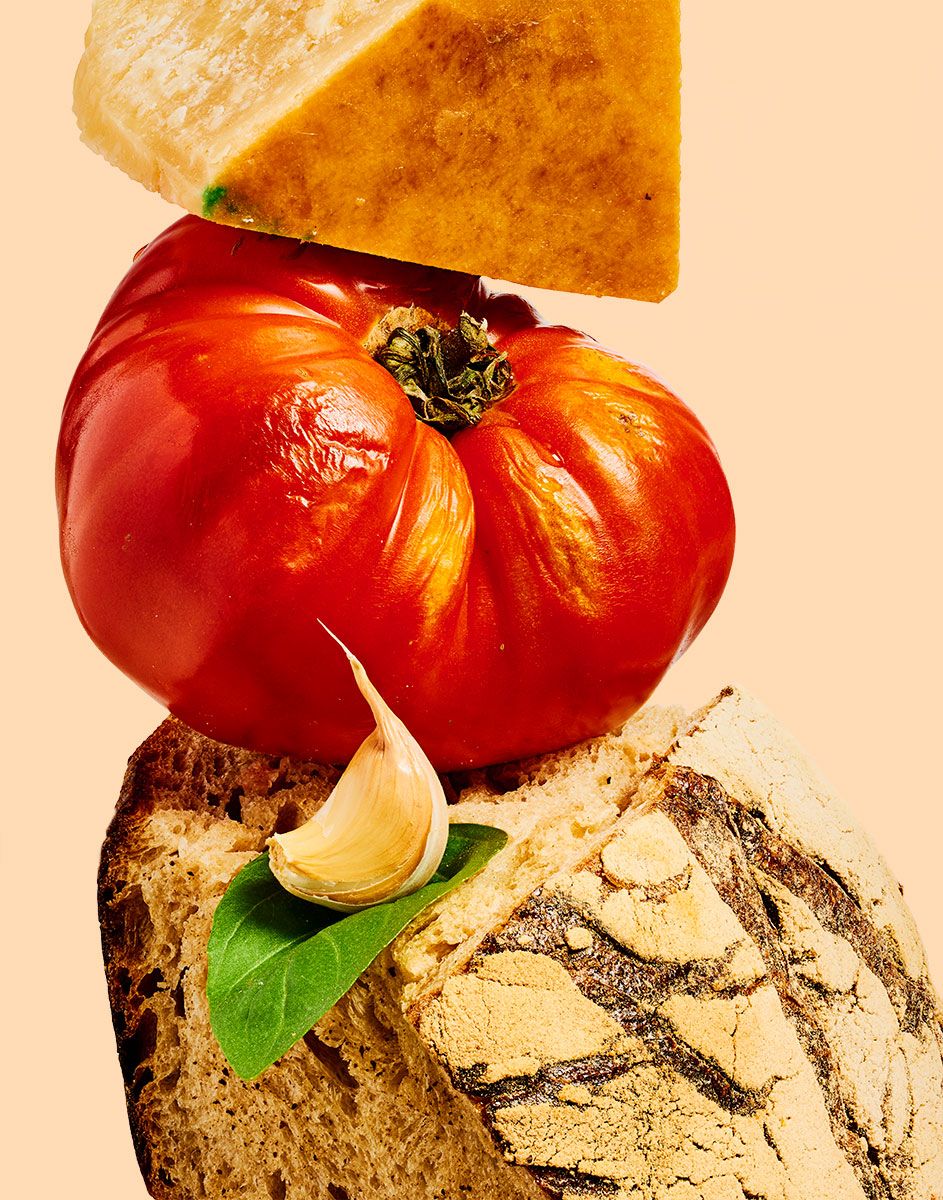 Tomato dish with garnish