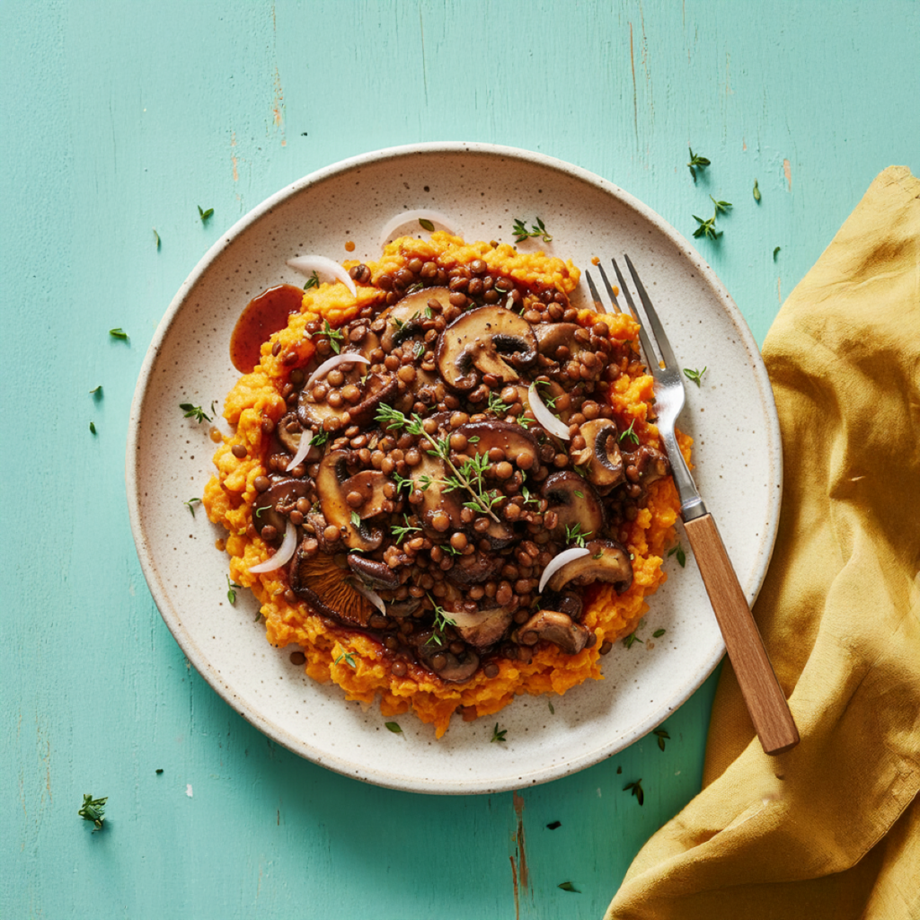 Wild Mushroom and Lentils